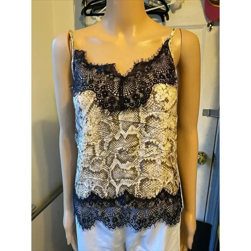 Camisole TankTop Lady S Boho Snack skin Print Lace STREETWEAR SOCIETY Fairy Goth - Picture 9 of 9